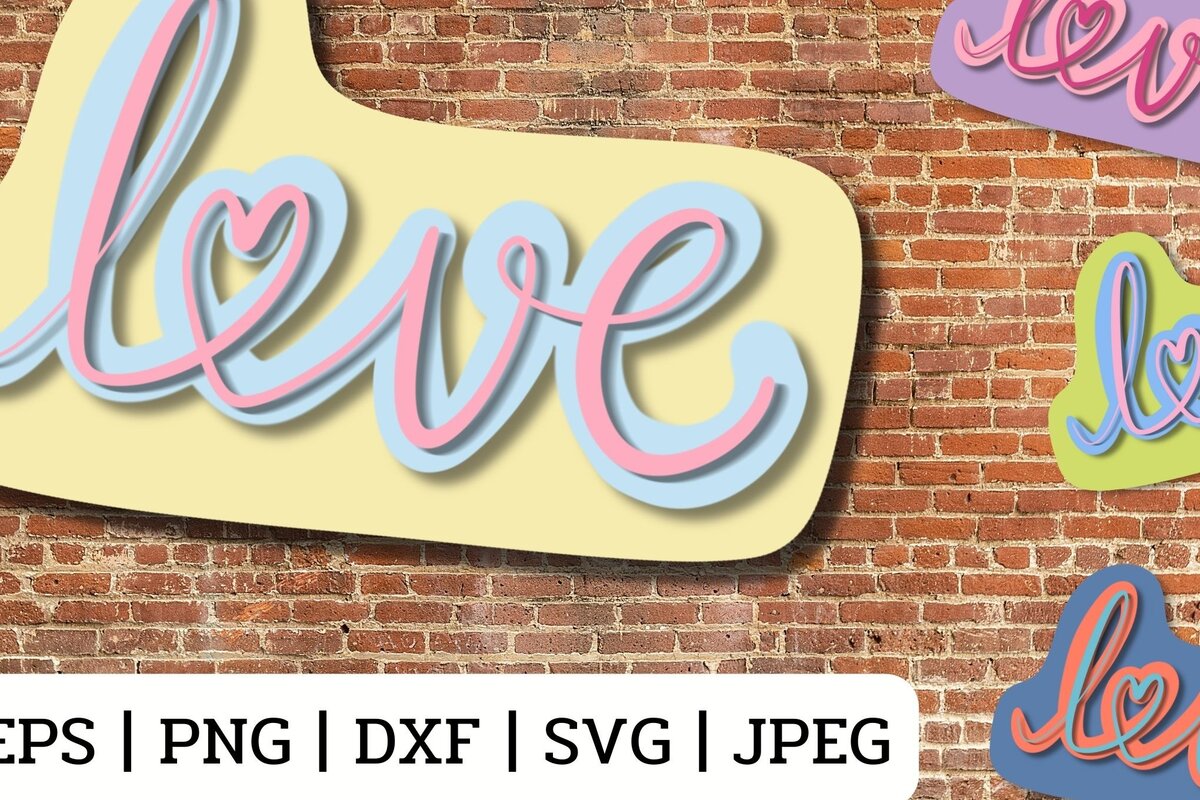 Intra απο ξύλο plywood 3mm-4mm πάχος – Αγίου Βαλεντίνου τρισδιάστατο κείμενο αγάπης Δίασταση  20x20 cm INTRAFABR-56257298