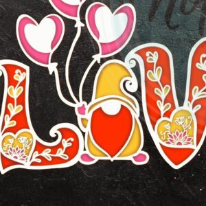 Intra απο ξύλο plywood 3mm-4mm πάχος – Valentine 3D Love V.1 Δίασταση  20x20 cm INTRAFABR-55671166