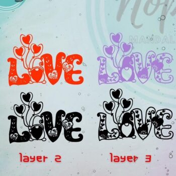 Intra απο ξύλο plywood 3mm-4mm πάχος – Valentine 3D Love V.1 Δίασταση  20x20 cm INTRAFABR-55671166 - Image 2