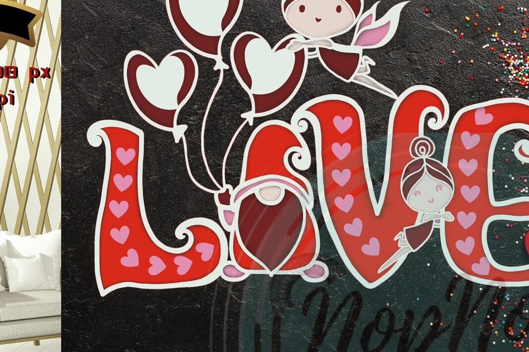 Intra απο ξύλο plywood 3mm-4mm πάχος – Valentine 3D Love V.2 Δίασταση  20x20 cm INTRAFABR-55673319