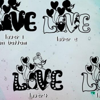 Intra απο ξύλο plywood 3mm-4mm πάχος – Valentine 3D Love V.2 Δίασταση  20x20 cm INTRAFABR-55673319 - Image 3