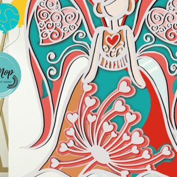 Intra απο ξύλο plywood 3mm-4mm πάχος – Valentine 3D Princess V.2 Δίασταση  20x20 cm INTRAFABR-55302575 - Image 1