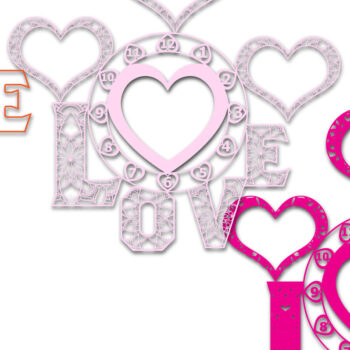 Intra απο ξύλο plywood 3mm-4mm πάχος – Valentine τρισδιάστατο ρολόι τοίχου με λέιζερ Δίασταση  40x30 cm INTRAFABR-23532931 - Image 3