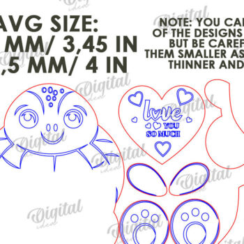 Intra απο ξύλο plywood 3mm-4mm πάχος – Πακέτο κοπής με λέιζερ Valentine Animals Δίασταση  20x20 cm INTRAFABR-114319284 - Image 5