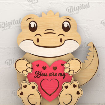 Intra απο ξύλο plywood 3mm-4mm πάχος – Πακέτο κοπής με λέιζερ Valentine Animals Δίασταση  20x20 cm INTRAFABR-114319284 - Image 6