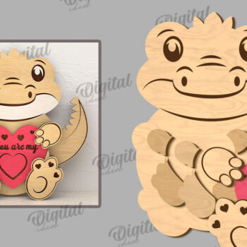 Intra απο ξύλο plywood 3mm-4mm πάχος – Πακέτο κοπής με λέιζερ Valentine Animals Δίασταση  20x20 cm INTRAFABR-114319284 - Image 7