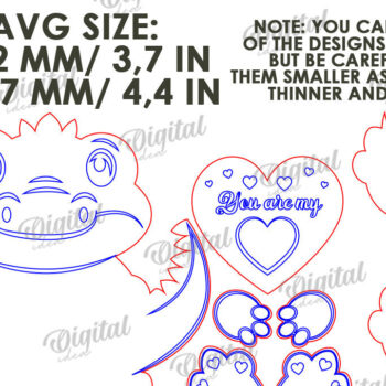 Intra απο ξύλο plywood 3mm-4mm πάχος – Πακέτο κοπής με λέιζερ Valentine Animals Δίασταση  20x20 cm INTRAFABR-114319284 - Image 8