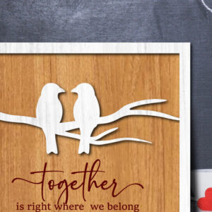 Intra απο ξύλο plywood 3mm-4mm πάχος – Δώρο Ξύλινο Ζευγάρι Βαλεντίνου/Επετείου Δίασταση  20x20 cm INTRAFABR-114141597