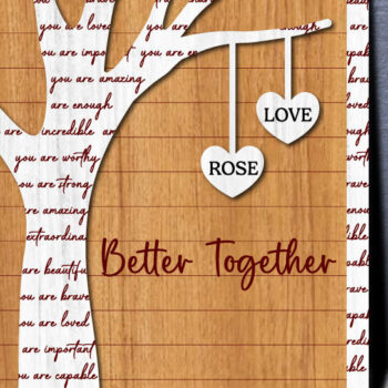 Intra απο ξύλο plywood 3mm-4mm πάχος – Ξύλινο Δώρο Βαλεντίνου/Επετείου Δίασταση  20x20 cm INTRAFABR-114142366 - Image 2