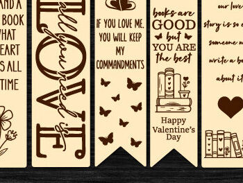 Intra απο ξύλο plywood 3mm-4mm πάχος – Πακέτο κοπής λέιζερ σελιδοδεικτών του Αγίου Βαλεντίνου Δίασταση  20x20 cm INTRAFABR-89384974 - Image 1