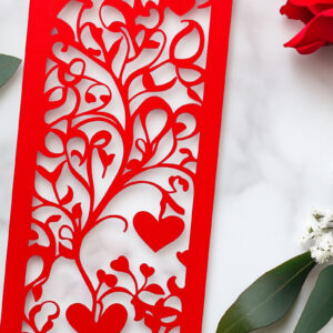 Intra απο ξύλο plywood 3mm-4mm πάχος – Valentine Bookmark Δίασταση  20x20 cm INTRAFABR-112071671