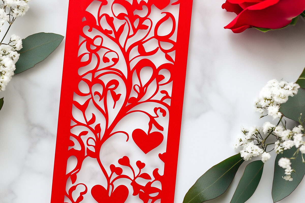 Intra απο ξύλο plywood 3mm-4mm πάχος – Valentine Bookmark Δίασταση  20x20 cm INTRAFABR-112071671