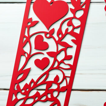 Intra απο ξύλο plywood 3mm-4mm πάχος – Valentine Bookmark Δίασταση  20x20 cm INTRAFABR-112073531 - Image 1