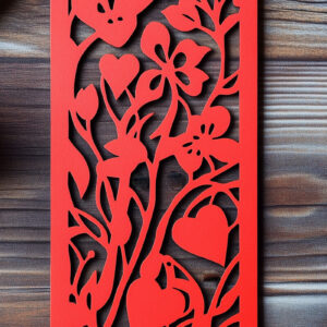Intra απο ξύλο plywood 3mm-4mm πάχος – Valentine Bookmark Δίασταση  20x20 cm INTRAFABR-112088237