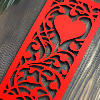 Intra απο ξύλο plywood 3mm-4mm πάχος – Valentine Bookmark Δίασταση  20x20 cm INTRAFABR-112088950 - Image 1