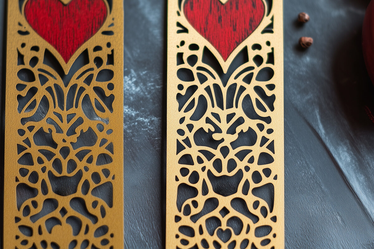 Intra απο ξύλο plywood 3mm-4mm πάχος – Valentine Bookmark Δίασταση  20x20 cm INTRAFABR-112093759