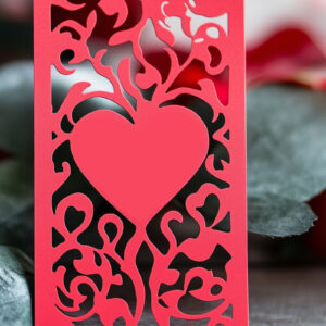 Intra απο ξύλο plywood 3mm-4mm πάχος – Valentine Bookmark Δίασταση  20x20 cm INTRAFABR-112094065