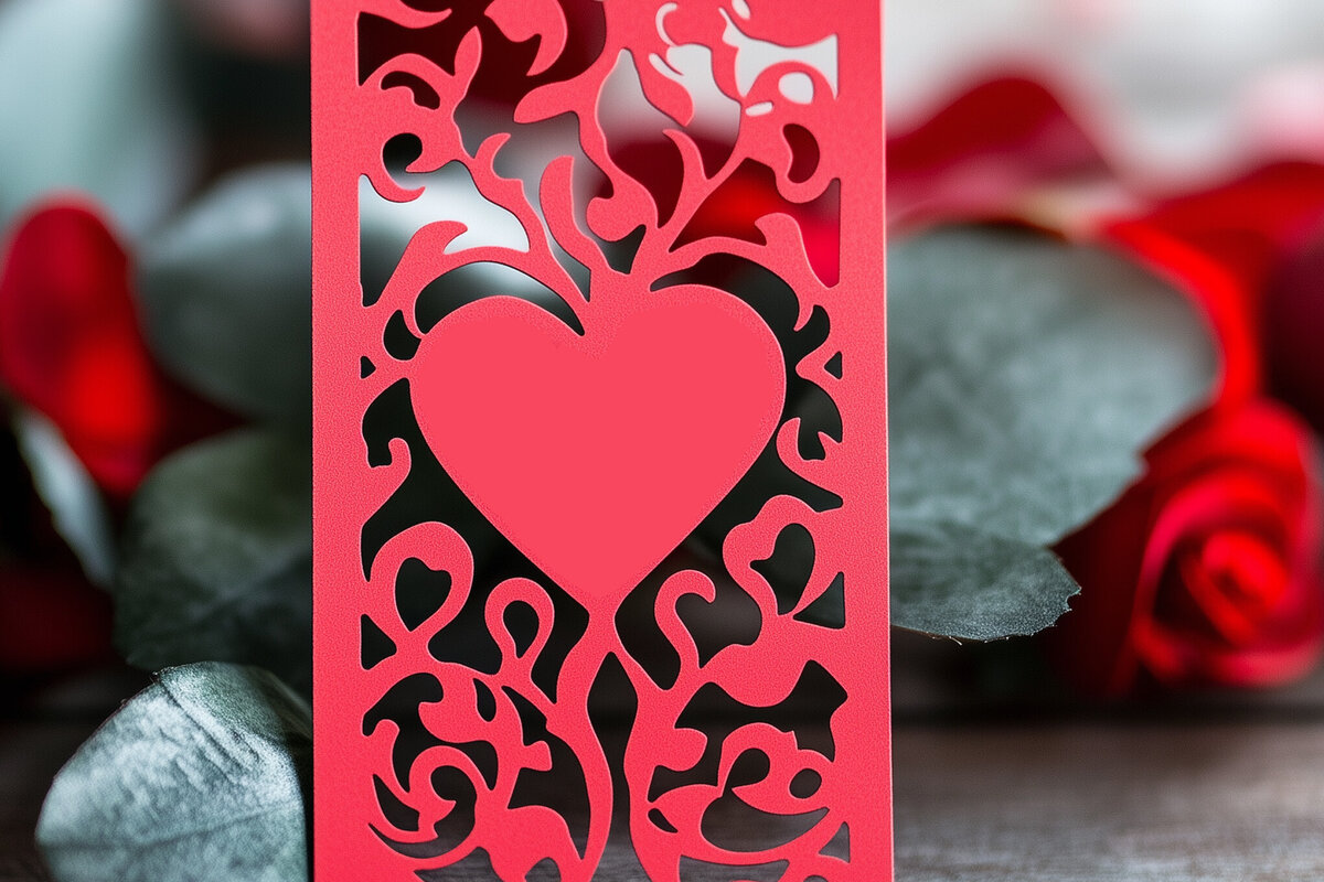 Intra απο ξύλο plywood 3mm-4mm πάχος – Valentine Bookmark Δίασταση  20x20 cm INTRAFABR-112094065