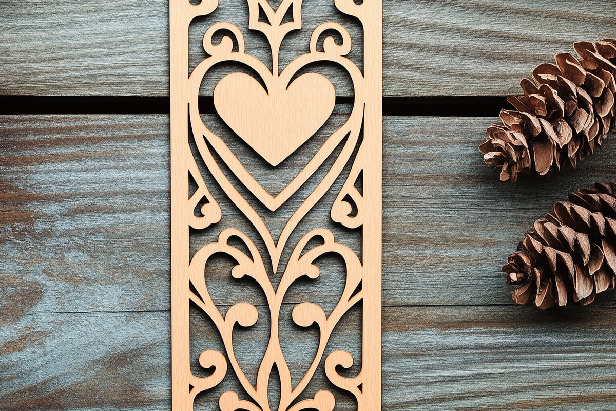 Intra απο ξύλο plywood 3mm-4mm πάχος – Valentine Bookmark Δίασταση  20x20 cm INTRAFABR-112094266