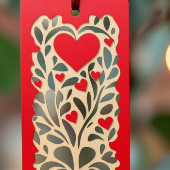 Intra απο ξύλο plywood 3mm-4mm πάχος – Πακέτο Cut σελιδοδείκτη Valentine Δίασταση  20x20 cm INTRAFABR-112096886 - Image 2