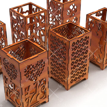 Intra απο ξύλο plywood 3mm-4mm πάχος – Πακέτο κοπής με λέιζερ Candel Valentine Δίασταση  20x20 cm INTRAFABR-89564877 - Image 4