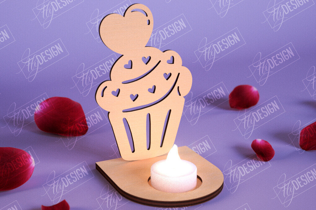 Intra απο ξύλο plywood 3mm-4mm πάχος – Κηροπήγιο Αγίου Βαλεντίνου | Κηροπήγιο Δίασταση  20x20 cm INTRAFABR-110115507