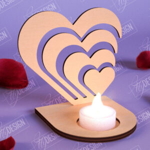 Intra απο ξύλο plywood 3mm-4mm πάχος – Κηροπήγιο Αγίου Βαλεντίνου | Κηροπήγιο Δίασταση  20x20 cm INTRAFABR-110115468