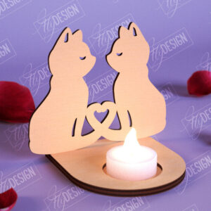 Intra απο ξύλο plywood 3mm-4mm πάχος – Κηροπήγιο Αγίου Βαλεντίνου | Κηροπήγιο Δίασταση  20x20 cm INTRAFABR-110115496