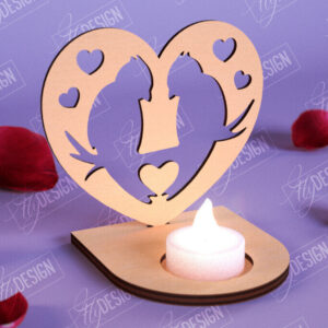 Intra απο ξύλο plywood 3mm-4mm πάχος – Κηροπήγιο Αγίου Βαλεντίνου | Κηροπήγιο Δίασταση  20x20 cm INTRAFABR-110115499