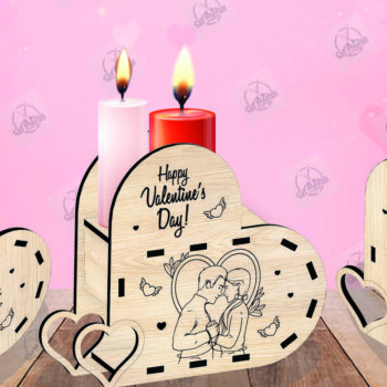 Intra απο ξύλο plywood 3mm-4mm πάχος – Δέσμη κοπής με λέιζερ για κεριά Αγίου Βαλεντίνου Δίασταση  20x20 cm INTRAFABR-110515922 - Image 4