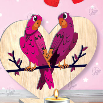 Intra απο ξύλο plywood 3mm-4mm πάχος – Δέσμη κοπής με λέιζερ για κεριά Αγίου Βαλεντίνου Δίασταση  20x20 cm INTRAFABR-113194380 - Image 4