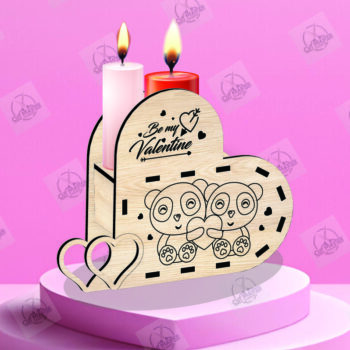 Intra απο ξύλο plywood 3mm-4mm πάχος – Δέσμη κοπής με λέιζερ για κεριά Αγίου Βαλεντίνου Δίασταση  20x20 cm INTRAFABR-110515695 - Image 6