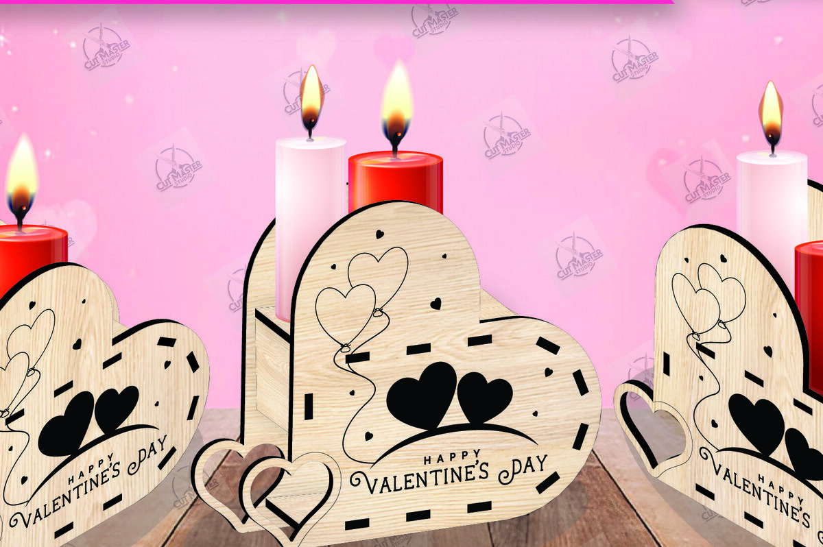 Intra απο ξύλο plywood 3mm-4mm πάχος – Κηροπήγιο Valentine Δίασταση  20x20 cm INTRAFABR-110515844