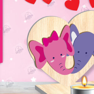 Intra απο ξύλο plywood 3mm-4mm πάχος – Κηροπήγιο Valentine Δίασταση  20x20 cm INTRAFABR-113193960