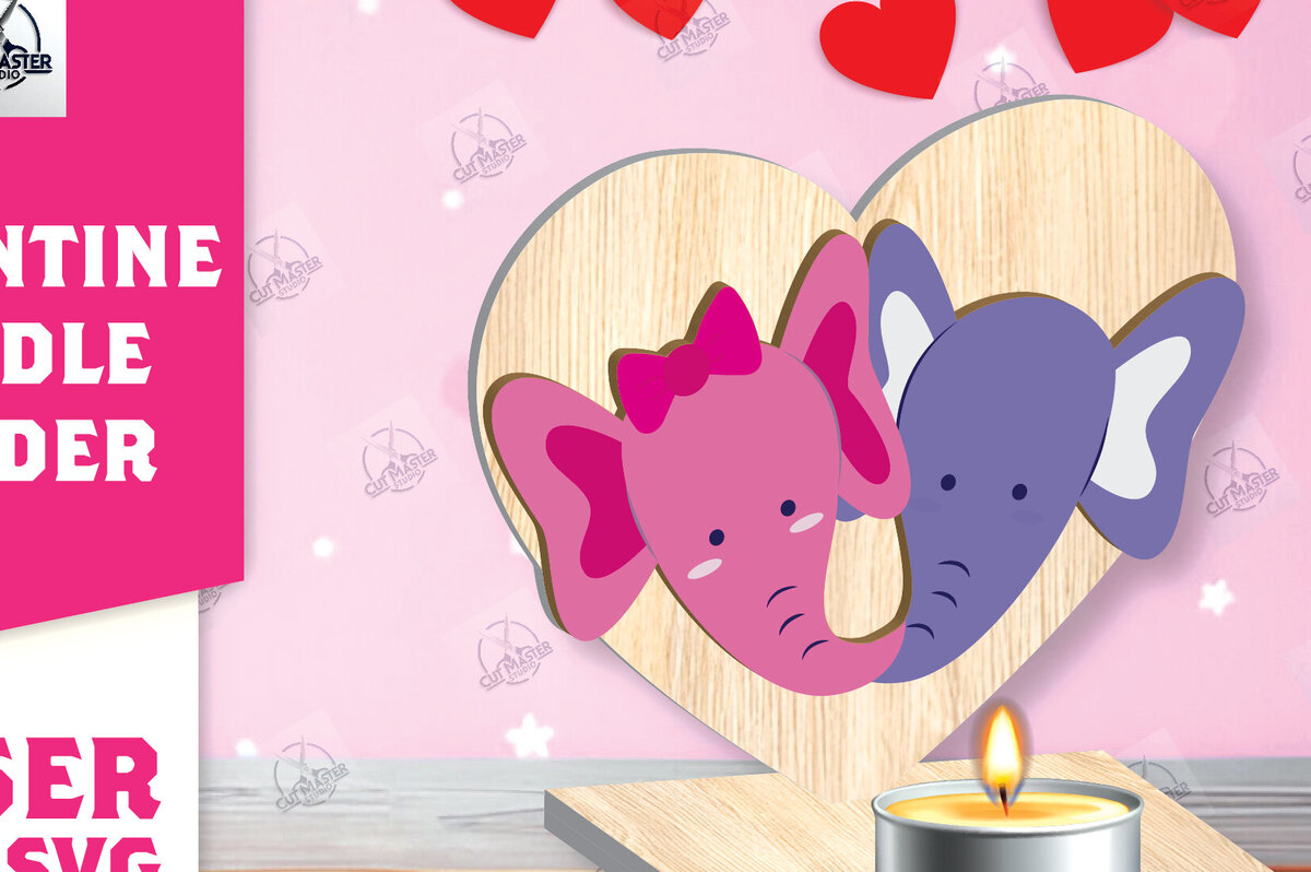 Intra απο ξύλο plywood 3mm-4mm πάχος – Κηροπήγιο Valentine Δίασταση  20x20 cm INTRAFABR-113193960