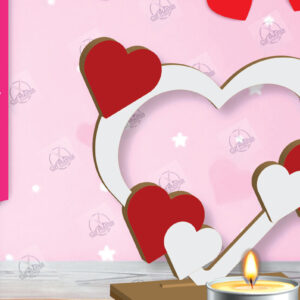 Intra απο ξύλο plywood 3mm-4mm πάχος – Κηροπήγιο Valentine Δίασταση  20x20 cm INTRAFABR-113193987