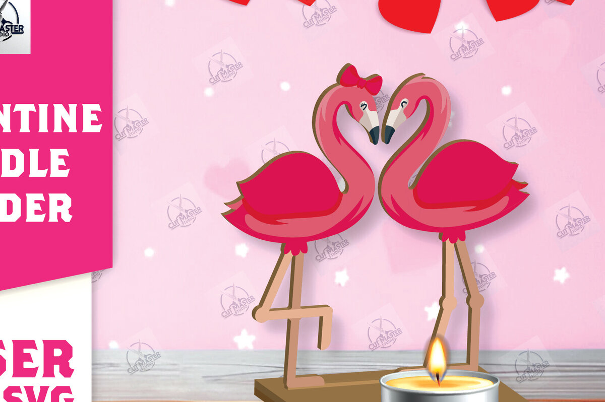 Intra απο ξύλο plywood 3mm-4mm πάχος – Κηροπήγιο Valentine Δίασταση  20x20 cm INTRAFABR-113194036