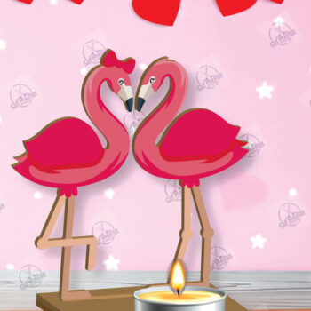 Intra απο ξύλο plywood 3mm-4mm πάχος – Κηροπήγιο Valentine Δίασταση  20x20 cm INTRAFABR-113194036 - Image 2