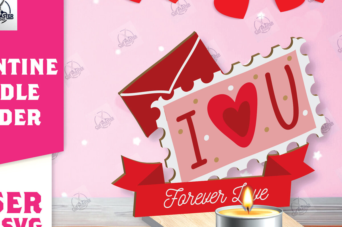 Intra απο ξύλο plywood 3mm-4mm πάχος – Κηροπήγιο Valentine Δίασταση  20x20 cm INTRAFABR-113194054