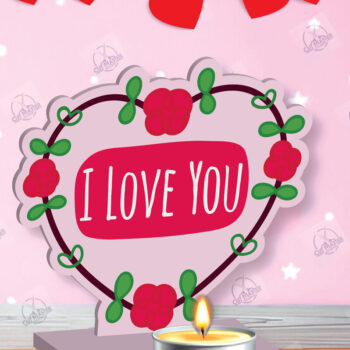 Intra απο ξύλο plywood 3mm-4mm πάχος – Κηροπήγιο Valentine Δίασταση  20x20 cm INTRAFABR-113194071 - Image 2