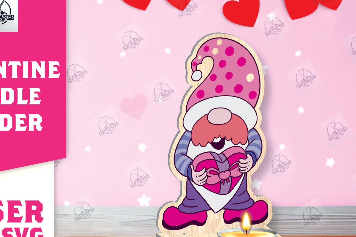 Intra απο ξύλο plywood 3mm-4mm πάχος – Κηροπήγιο Valentine Δίασταση  20x20 cm INTRAFABR-113194225