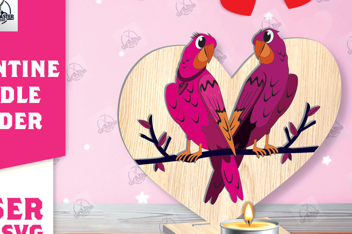 Intra απο ξύλο plywood 3mm-4mm πάχος – Κηροπήγιο Valentine Δίασταση  20x20 cm INTRAFABR-113194260