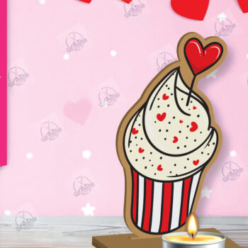 Intra απο ξύλο plywood 3mm-4mm πάχος – Κηροπήγιο Valentine Δίασταση  20x20 cm INTRAFABR-113194336 - Image 1