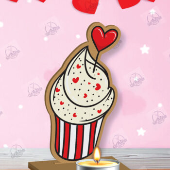 Intra απο ξύλο plywood 3mm-4mm πάχος – Κηροπήγιο Valentine Δίασταση  20x20 cm INTRAFABR-113194336 - Image 2