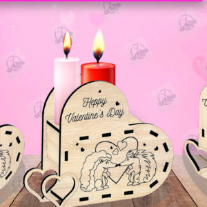 Intra απο ξύλο plywood 3mm-4mm πάχος – Κηροπήγιο Valentine Δίασταση  20x20 cm INTRAFABR-110515758