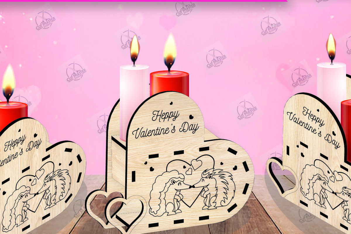 Intra απο ξύλο plywood 3mm-4mm πάχος – Κηροπήγιο Valentine Δίασταση  20x20 cm INTRAFABR-110515758