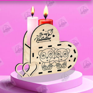 Intra απο ξύλο plywood 3mm-4mm πάχος – Κηροπήγιο Valentine Δίασταση  20x20 cm INTRAFABR-110467610