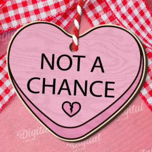 Intra απο ξύλο plywood 3mm-4mm πάχος – Valentine Candy Heart Ετικέτα δώρου Δίασταση  20x20 cm INTRAFABR-111987432