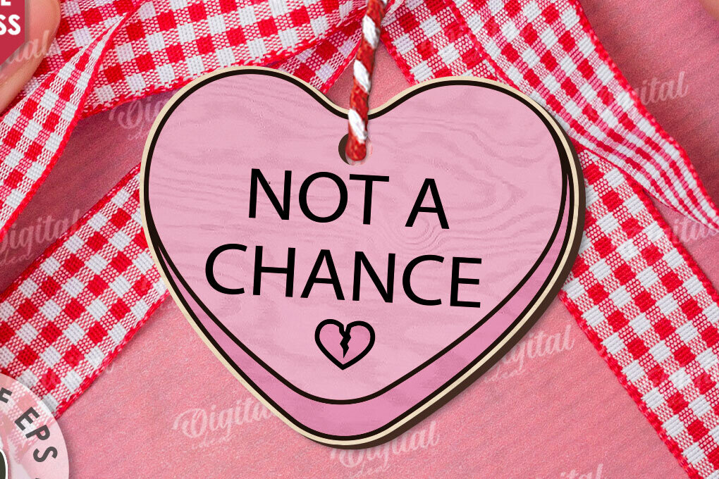 Intra απο ξύλο plywood 3mm-4mm πάχος – Valentine Candy Heart Ετικέτα δώρου Δίασταση  20x20 cm INTRAFABR-111987432