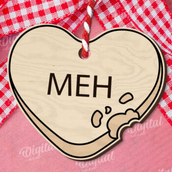 Intra απο ξύλο plywood 3mm-4mm πάχος – Valentine Candy Heart Ετικέτα δώρου Δίασταση  20x20 cm INTRAFABR-111987583 - Image 1